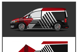 Dynamic Cracked Car Design, a Decorative Illustration by CarWrap design