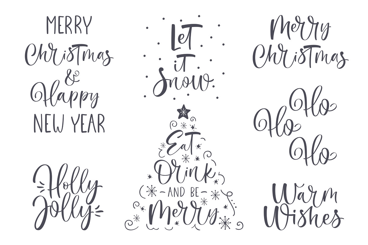 Hand Drawn Christmas set, a Decorative Illustration by dv_illustration (Photo 3 of 3)