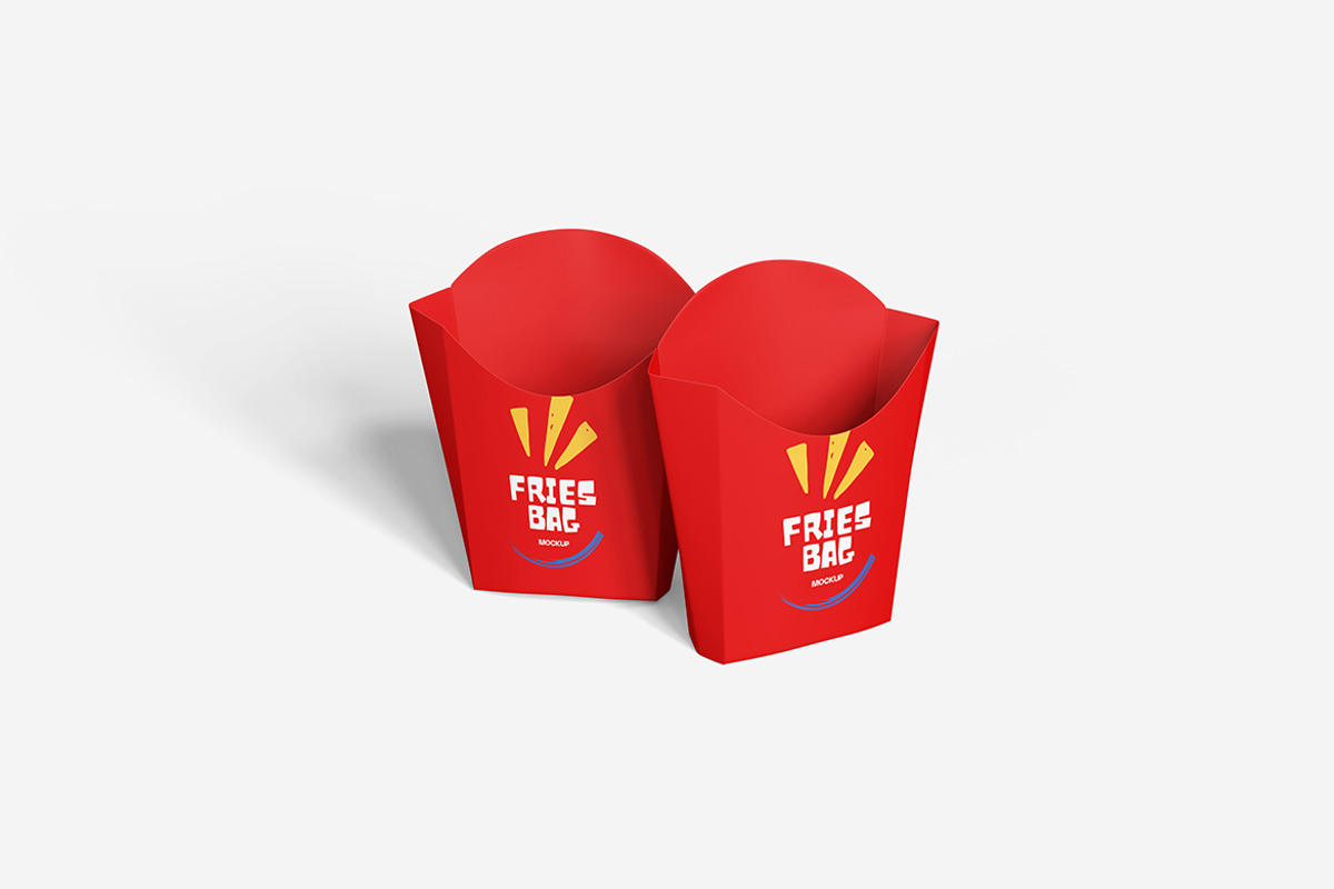 French Fries Bag Mockup, a Product Mockup by MrLetters (Photo 2 of 5)