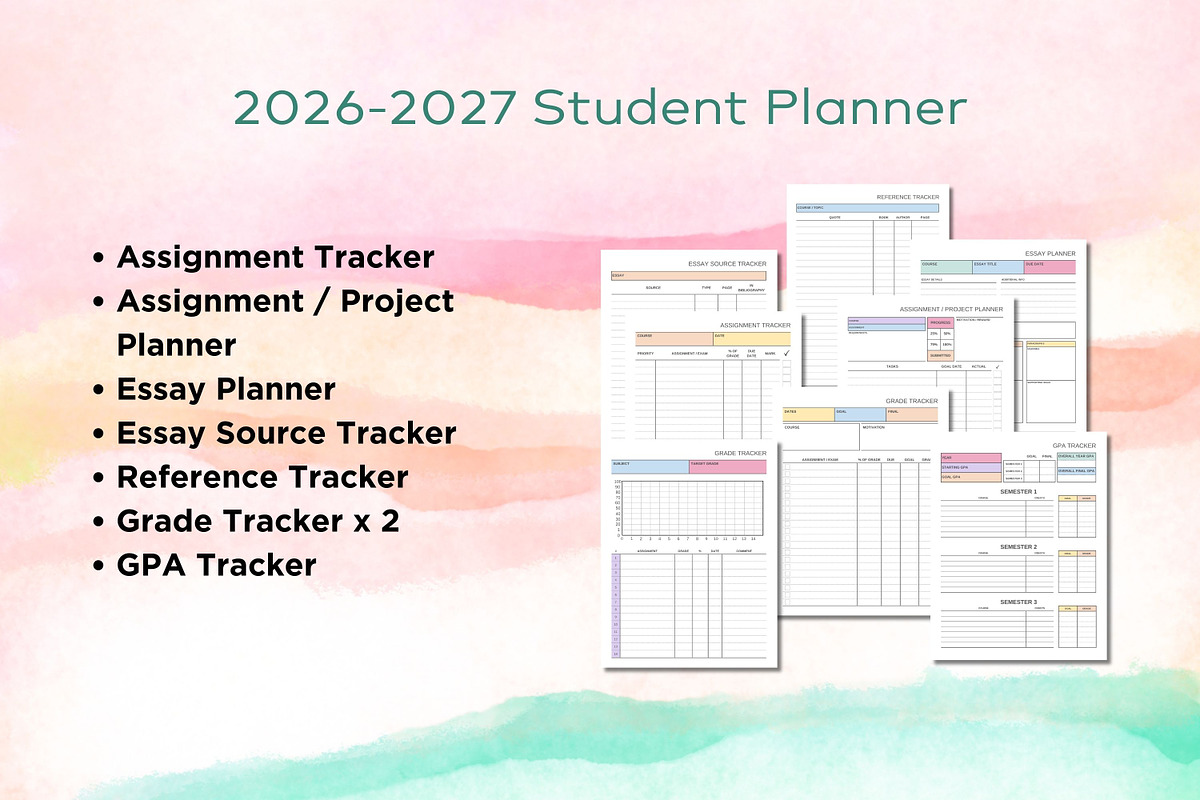 2026-2027 Student Planner, a Print Template by Adalin Shop (Photo 7 of 13)
