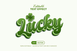 Green Lucky Text Effect Style