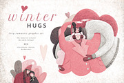 Winter Hugs Illustrations Set, a Person Illustration by Bibela (Thumbnail 1 of 7)