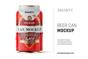 Beer can mockup 330ml, a Packaging Mockup by Smarty Mockups
