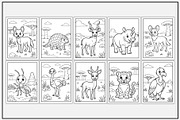 Savanna Animals Coloring Pages, an Animal Illustration by Lamia Emad (Thumbnail 3 of 5)
