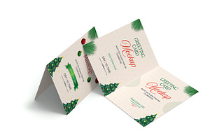 Christmas Greeting Cards Mockup, a Product Mockup by graphypix
