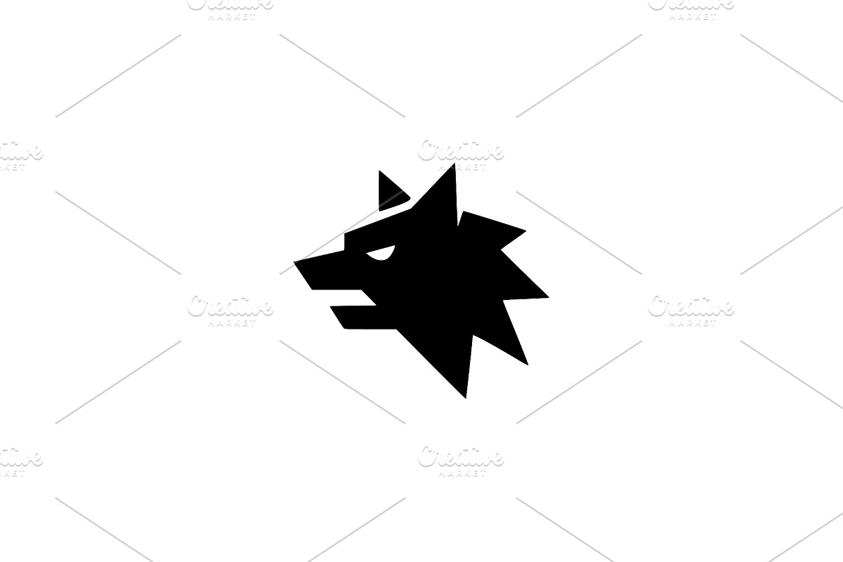 Aggressive Wolf Silhouette, an Animal Illustration by Vectorium Studio (Photo 1 of 4)