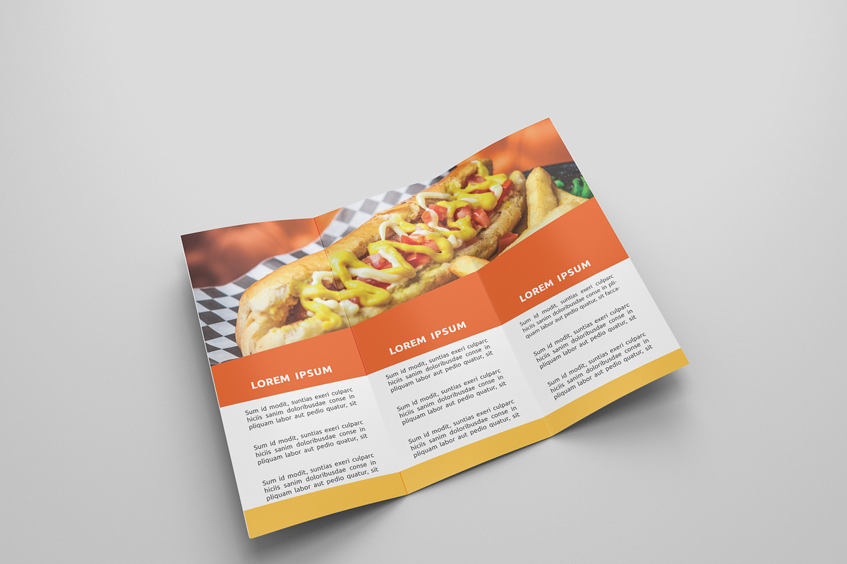 Fast Food Tri-fold Brochures, a Brochure Template by UNIK Agency (Photo 11 of 15)