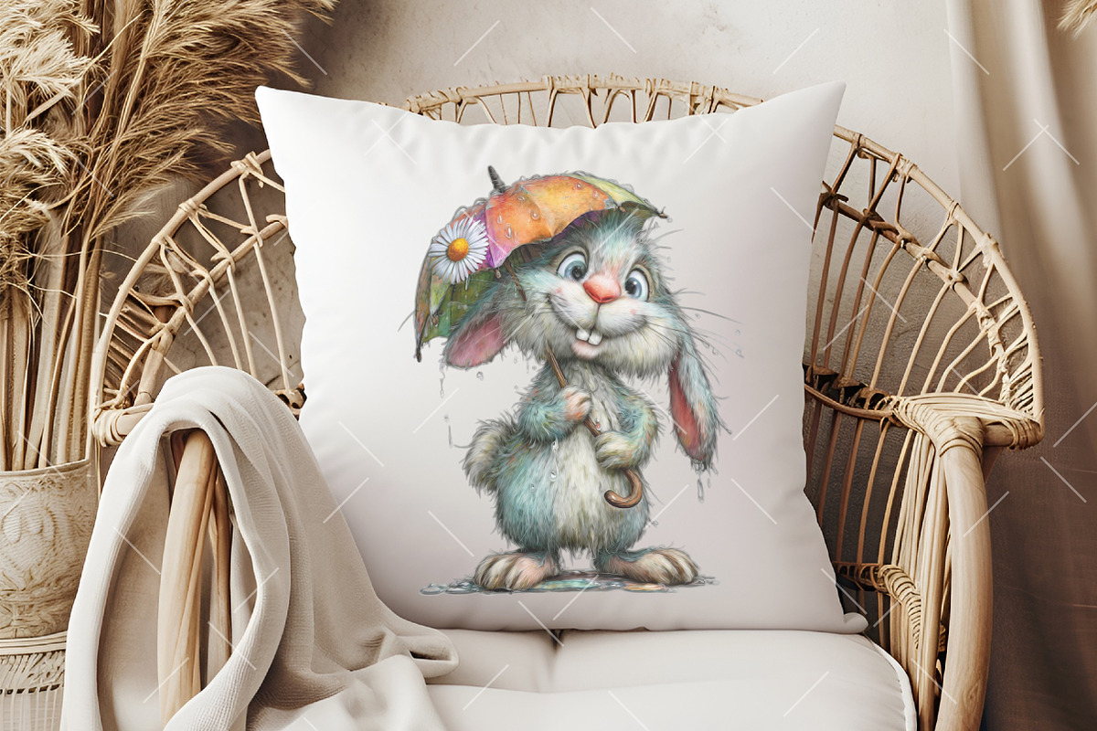 Whimsical Easter Bunny Clipart, an Illustration by OK Design (Photo 5 of 6)