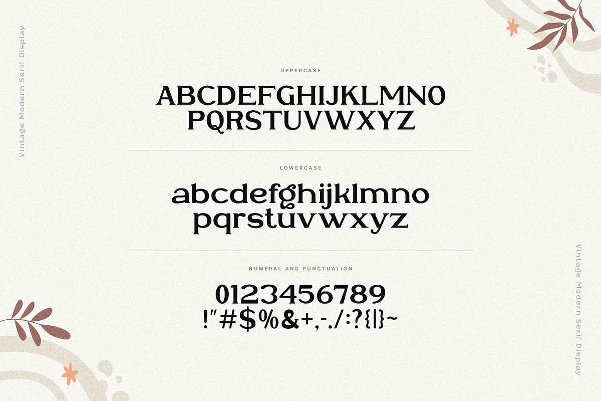 Reilova Modern Vintage Serif Display, a Serif Font by Koplexs Studio (Photo 10 of 11)