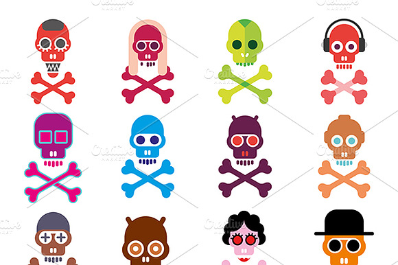 Skull Set Of Vector Icons
