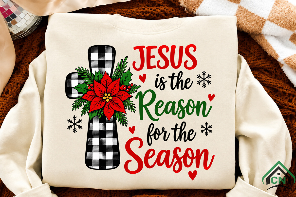 Jesus Is the Reason for the Season, a Seasonal Illustration by Craft Nest (Photo 2 of 6)