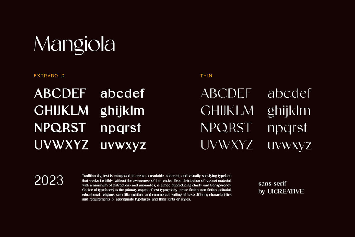 Mangiola Modern Sans Serif Font, a Sans Serif Font by UICreative (Photo 9 of 13)