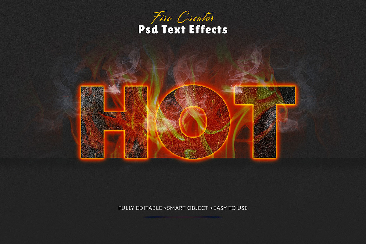 Editable Fire Text Effects, a Layer Style Add-On by MRI STUDIO (Photo 2 of 11)