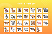 Animals Icons Set - Filled line, an Icon by Kmg Design (Thumbnail 2 of 2)