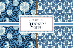 Chinoiserie Tiger Patterns - Blue