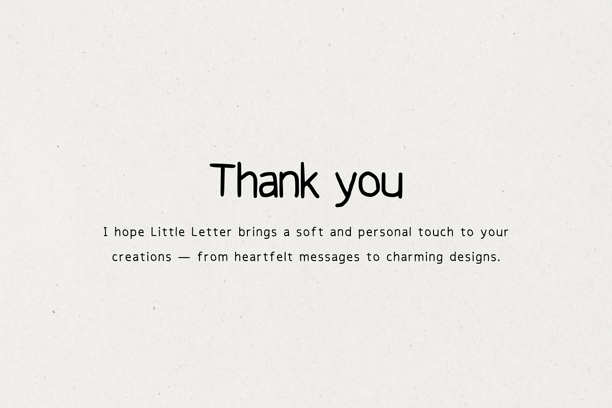 LittleLetter - Handwritten Font, a Handwritten Font by BiancaXavier (Photo 8 of 8)
