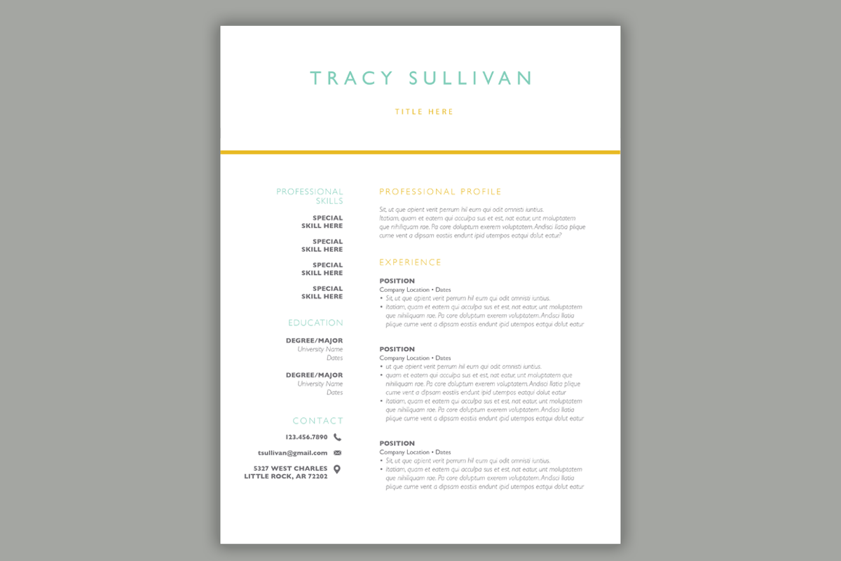 4 Page Resume Template | Word and In, a Resume Template by Scribbled Napkin Design (Photo 2 of 5)