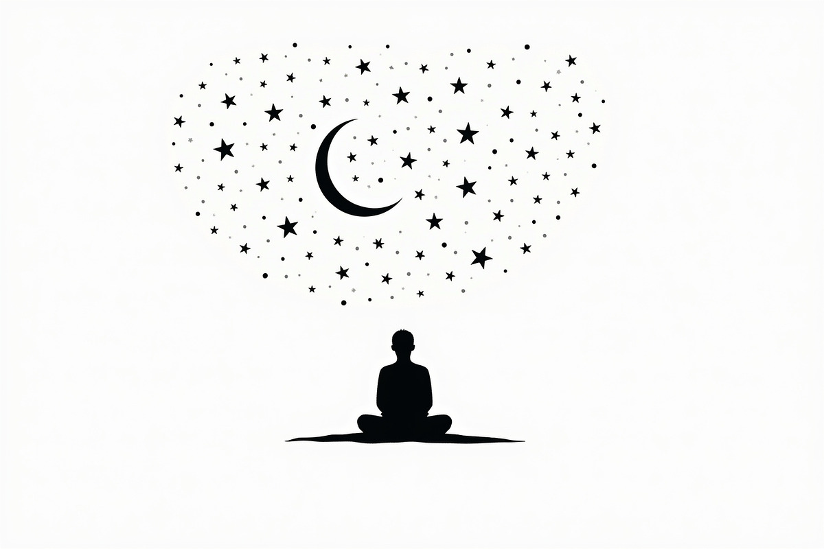 Night Sky Zen Meditation Bundle, an Illustration by hafijul (Photo 7 of 9)