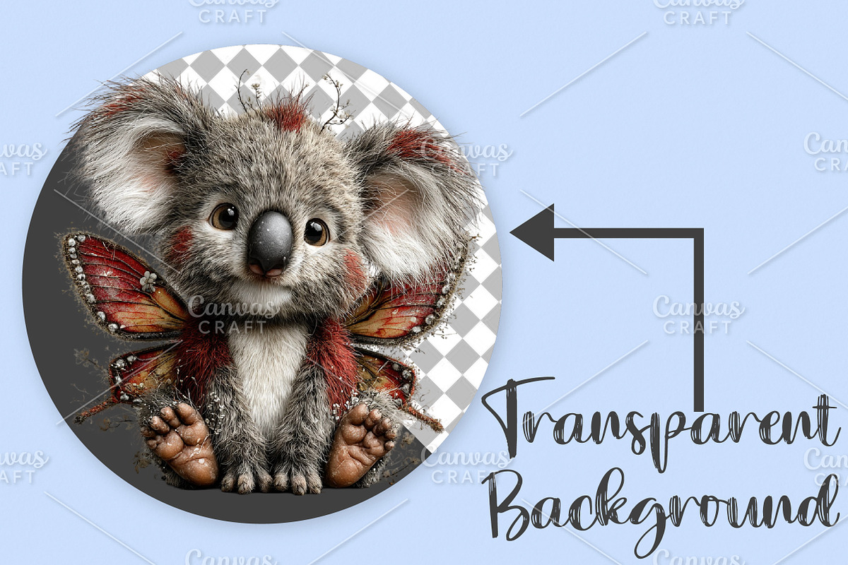 Whimsical Spring Koala Clipart PNG, an Illustration by Canvas Craft (Photo 2 of 7)
