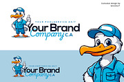 POOL SERVICE PELICAN MASCOT LOGO, a Branding & Logo Template by Maioriz Shop (Thumbnail 1 of 2)