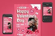 Pink Valentine Day Flyer Set, a Flyer Template by SquidPixey (Thumbnail 2 of 6)