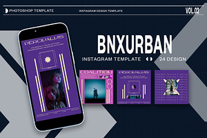 Bnxurban Instagram Template PSD