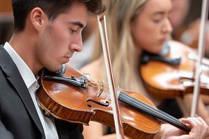 Elegant close up of young violinist, an Arts & Entertainment Photo by MistyDay