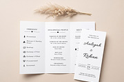 Minimalist Wedding Program Template, an Invitation Template by Arslan (Thumbnail 3 of 4)