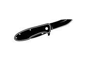 Folding Pocket Knife Silhouette, a Graphic by hafijul (Thumbnail 9 of 12)