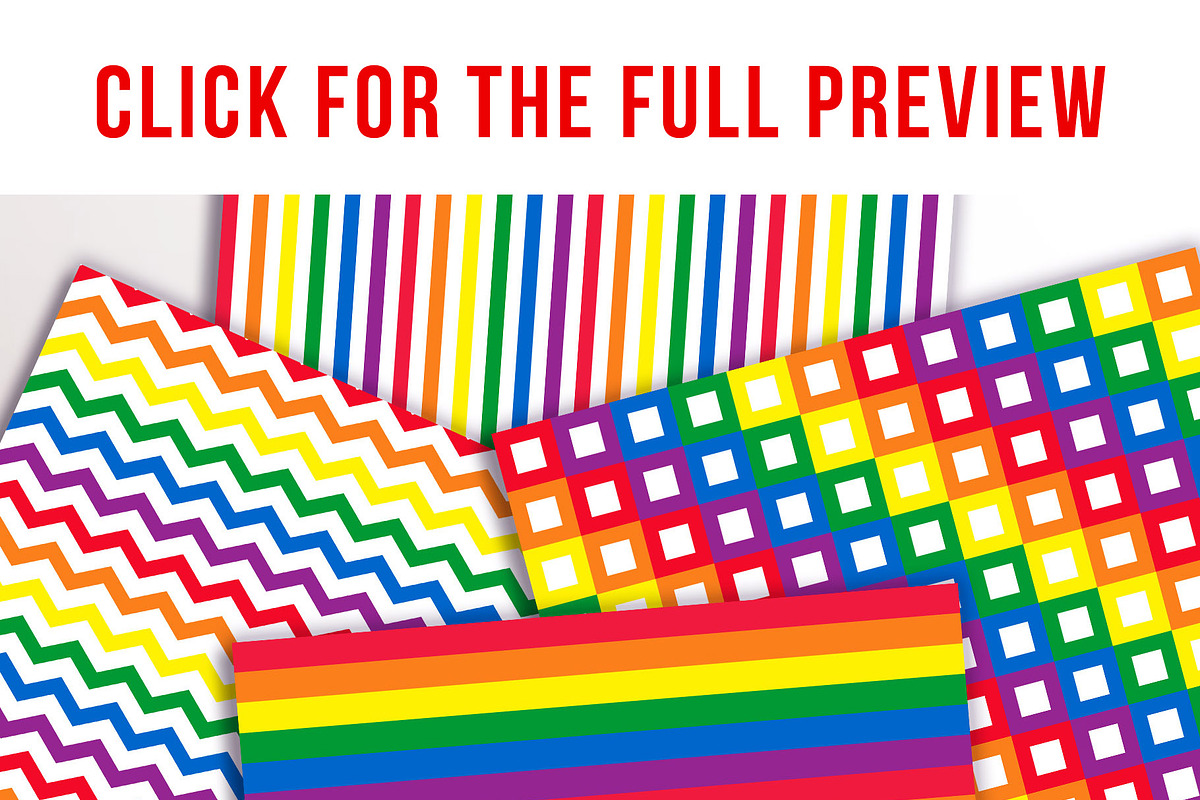 Rainbow Digital Papers, a Pattern Graphic by The Digital Download Shop (Photo 2 of 2)