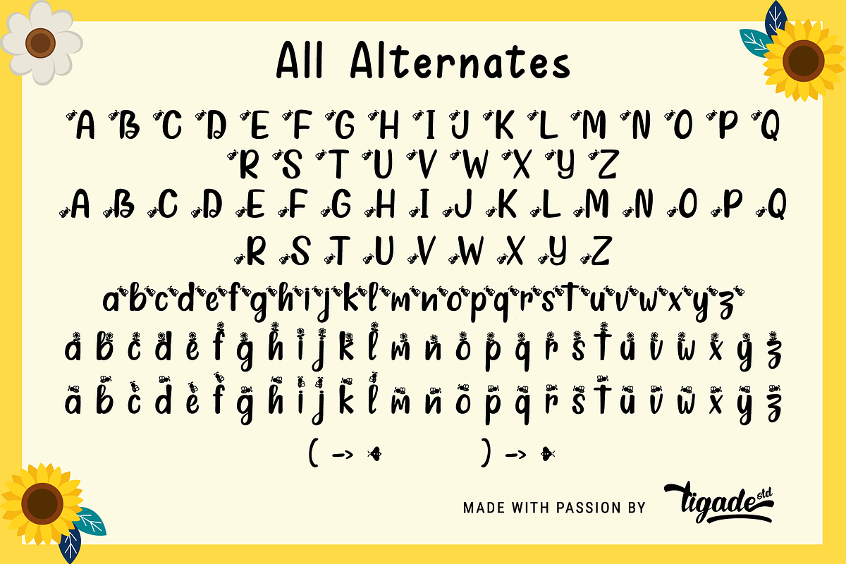 Summerbee | Summer Sunflower Bee, a Font by Tigadestd Type (Photo 8 of 9)