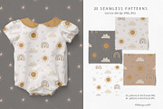 BOHO Rainbow clipart and patterns, an Object Illustration by polikarpovaart (Thumbnail 5 of 11)
