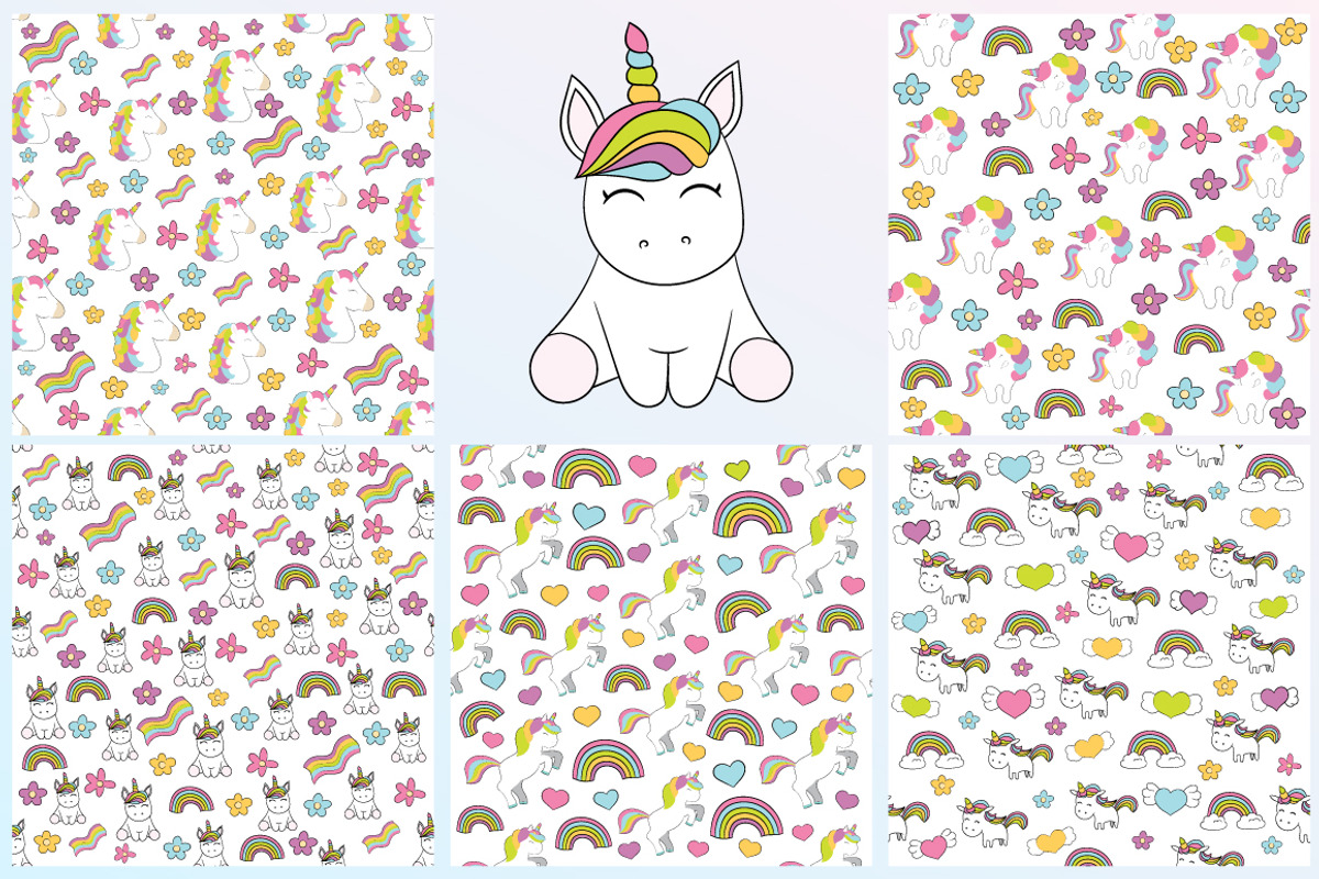 Unicorn 1 - elements and patterns, an Animal Illustration by My Sweet Dreams (Photo 1 of 13)