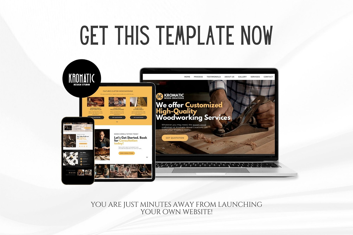 Woodworking Canva Website Template, a Landing Page Template by Kromatic Design Studio (Photo 8 of 8)