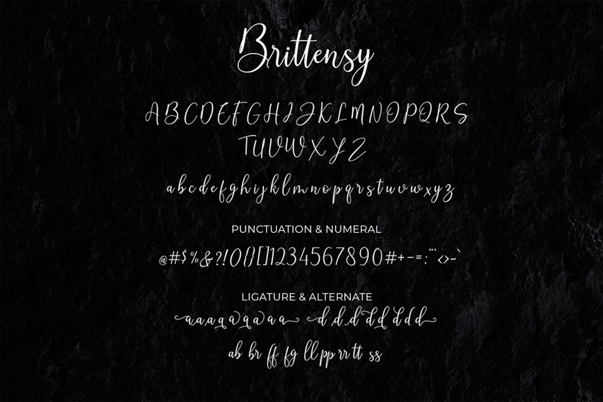 Brittensy, a Script Font by Attract Studio (Photo 10 of 13)