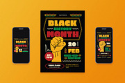Bold Black History Month Flyer Set, a Flyer Template by Aiyari Graphic (Thumbnail 1 of 3)
