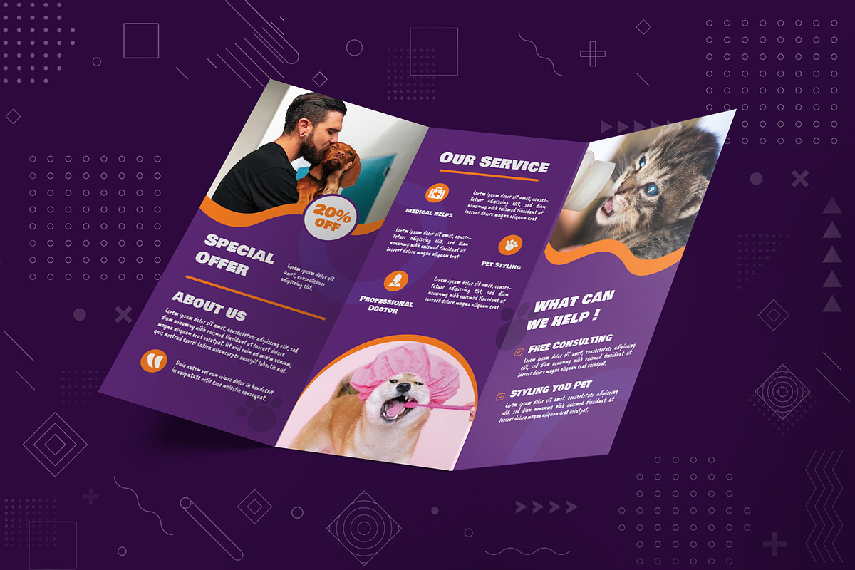 Pet Shop Trifold Brochure, a Brochure Template by Fannan Studio (Photo 1 of 2)