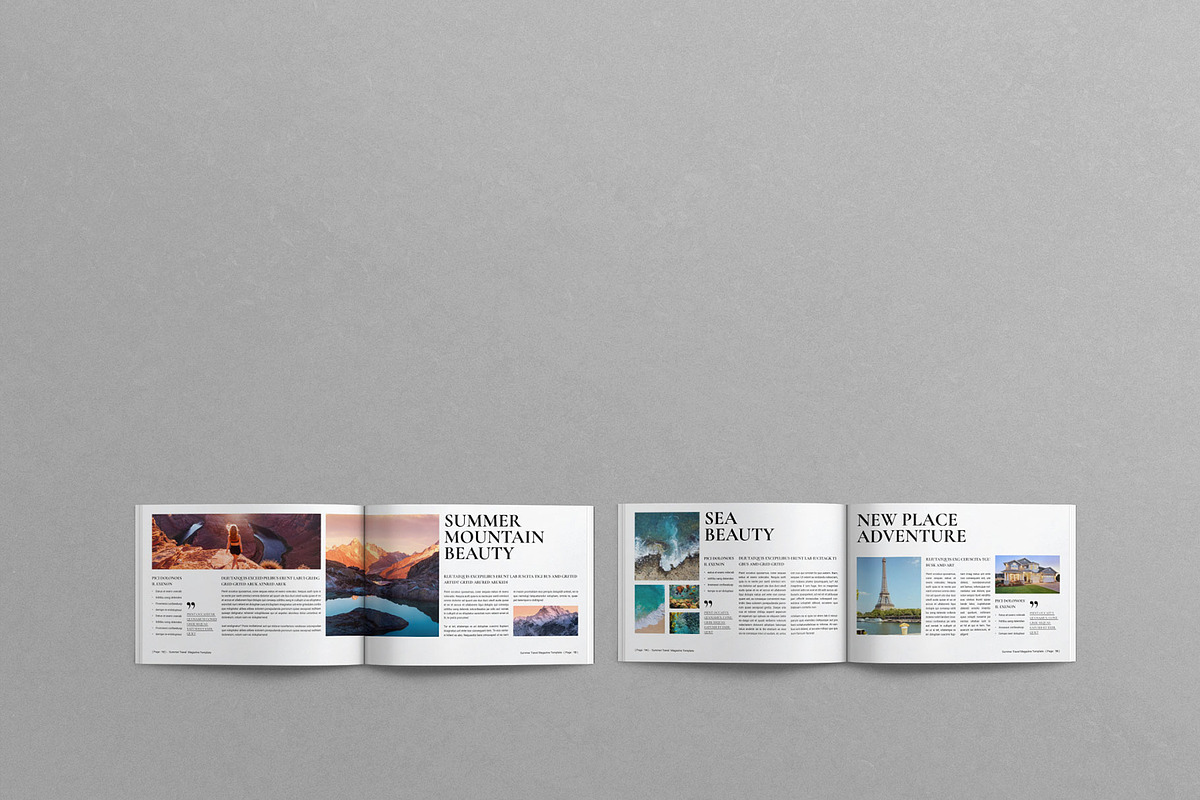 Summer Travel Magazine Template Land preview 8