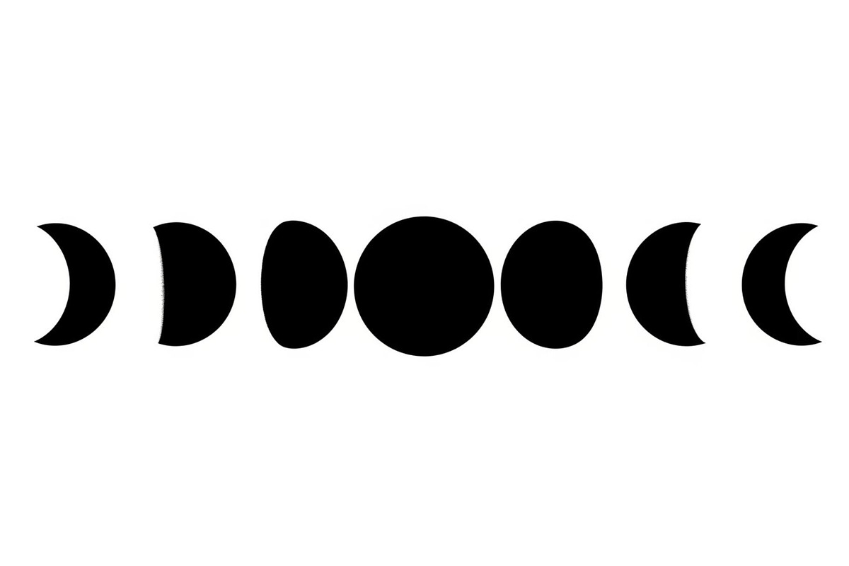 Moon Phases Silhouette Clipart, a Graphic by hafijul (Photo 7 of 13)