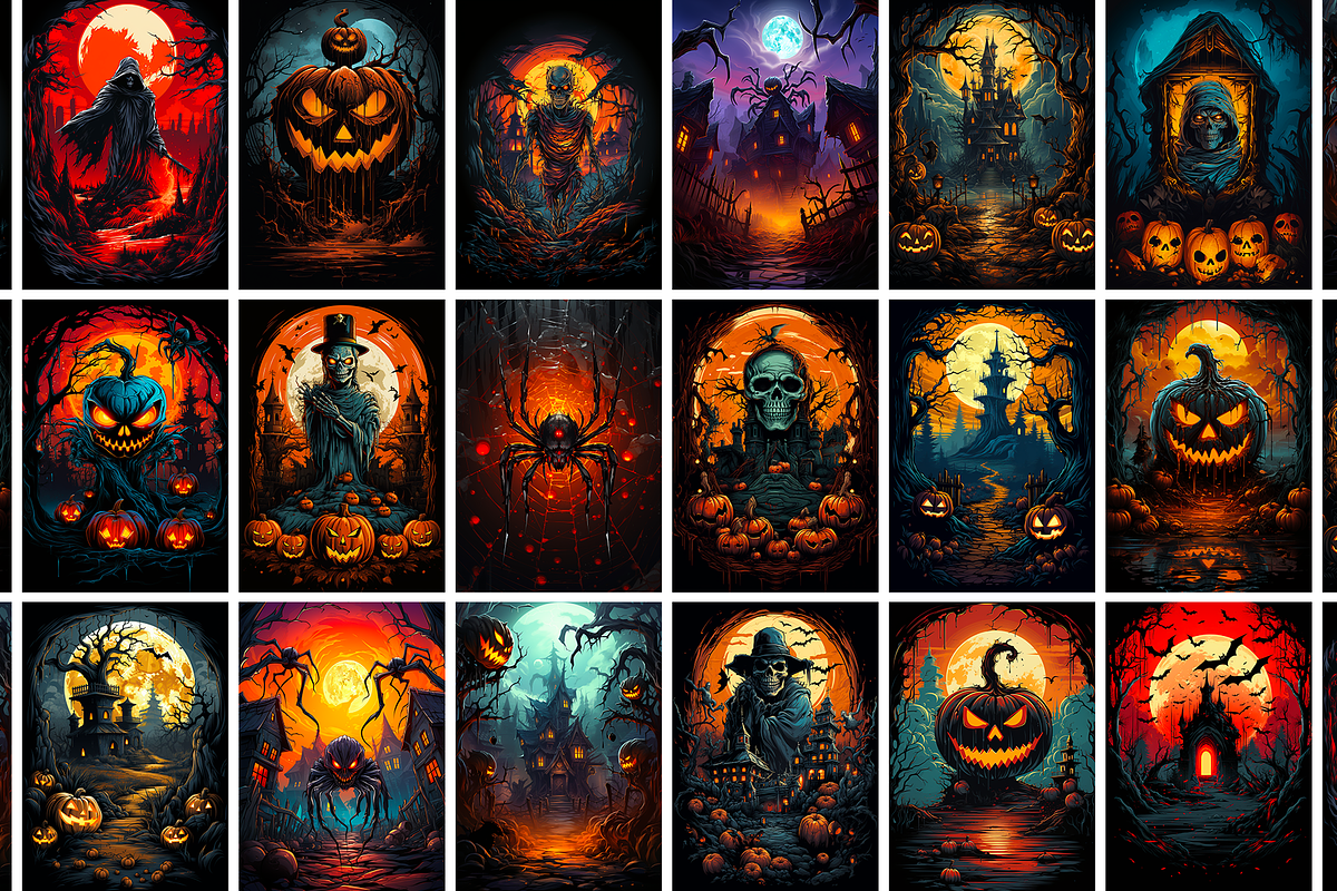 Deadly Creepy Halloween Vectors, an Illustration by Fresh Design Elements (Photo 5 of 13)
