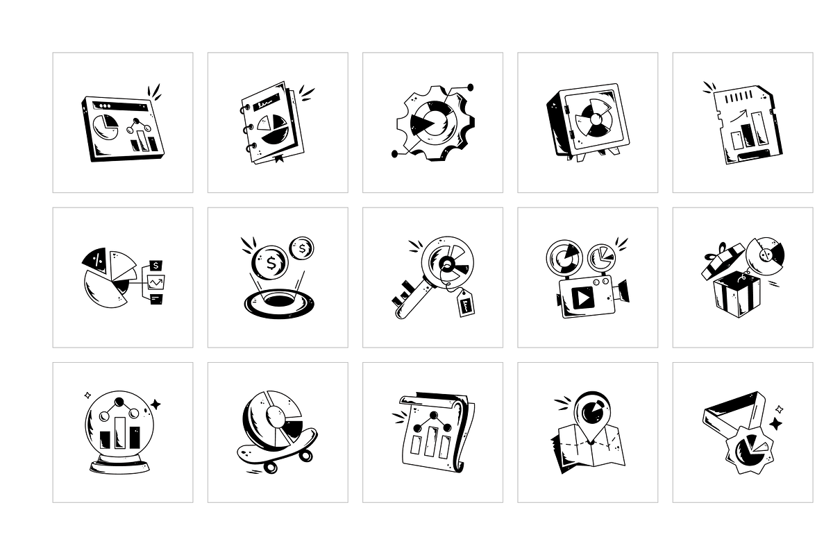Animated Statistics Doodles, a Solid Icon by Prosymbols (Photo 6 of 7)
