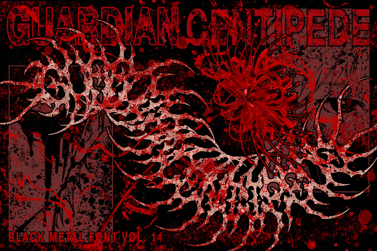Guardian Centipede-Black Metal Font, a Blackletter Font by Madhaline Studio (Photo 1 of 13)