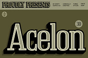 Acelon 3D, a Serif Font by Craft Supply Co. (Thumbnail 1 of 7)