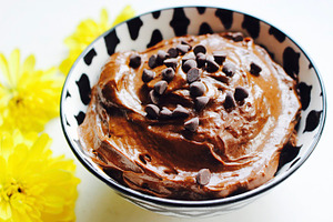 Avocado chocolate pudding containing vegan dessert, chocolate pudding, and