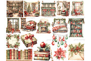 Holiday Reading Clipart, a Seasonal Illustration by GlamArtZhanna (Thumbnail 3 of 5)