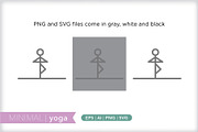 Minimal yoga icons, an Outline Icon by Picture Window (Thumbnail 2 of 5)