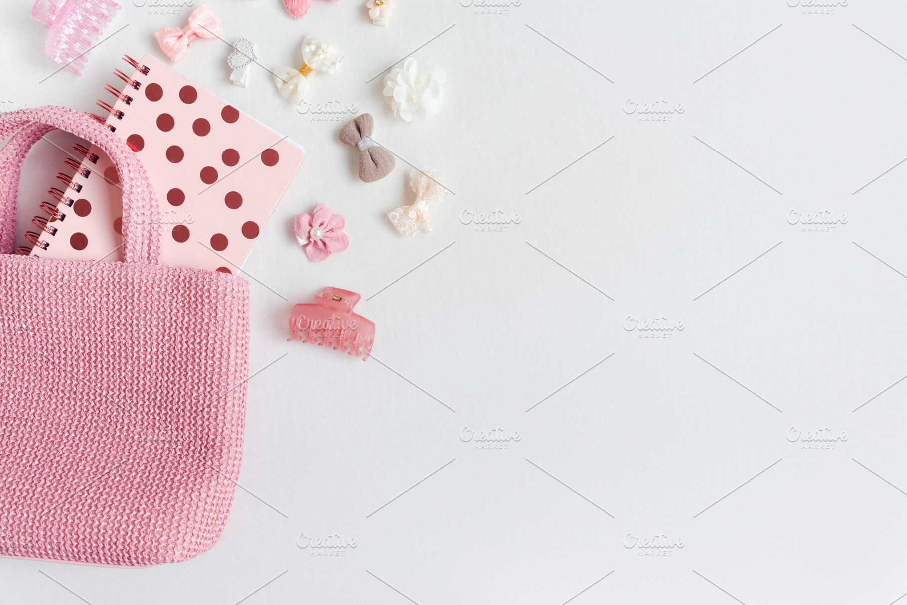 Flat lay trendy creative feminine, a Beauty & Fashion Photo by Kolomiyets Viktoriya