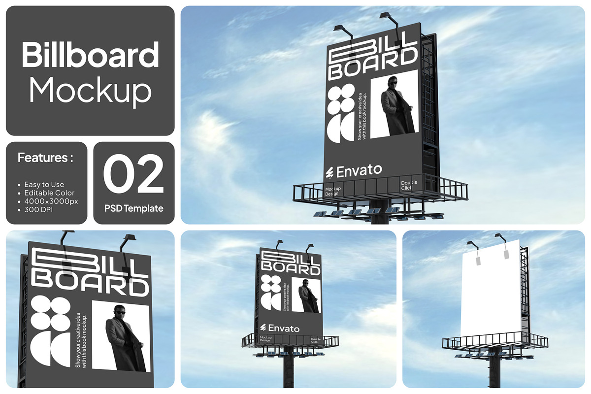 Vertical Billboard Mockup, an Advertising Mockup by Unerispace (Photo 1 of 4)