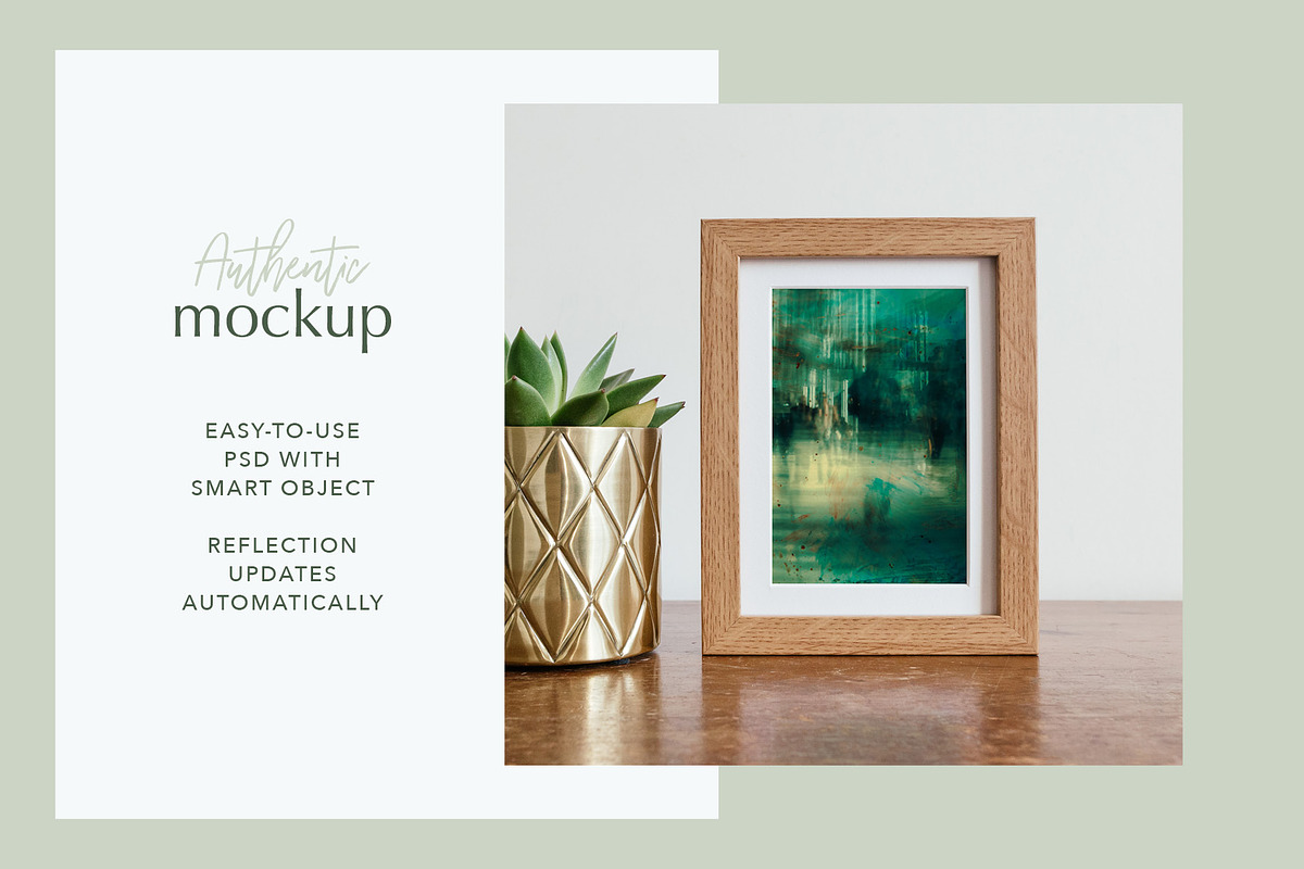 Wood Frame Mockup 3x2 Portrait#A, a Print Template by Julia Jane Creative (Photo 3 of 5)