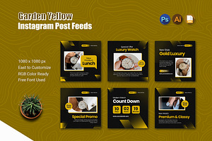 Garden Yellow - Instagram Post, a Social Media Template by Esensifiksi.studio